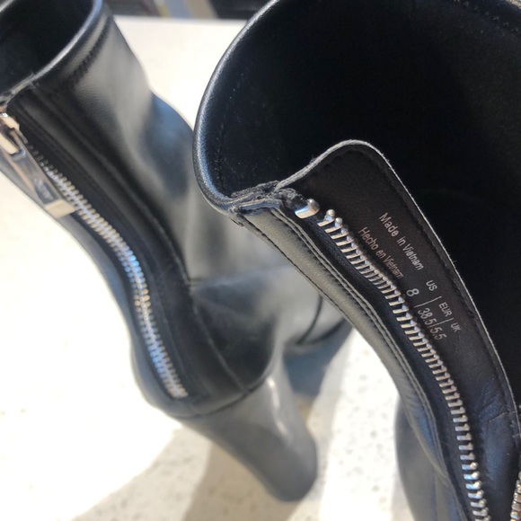 ALDO | Black Leather ankle boots - Picture 5 of 7